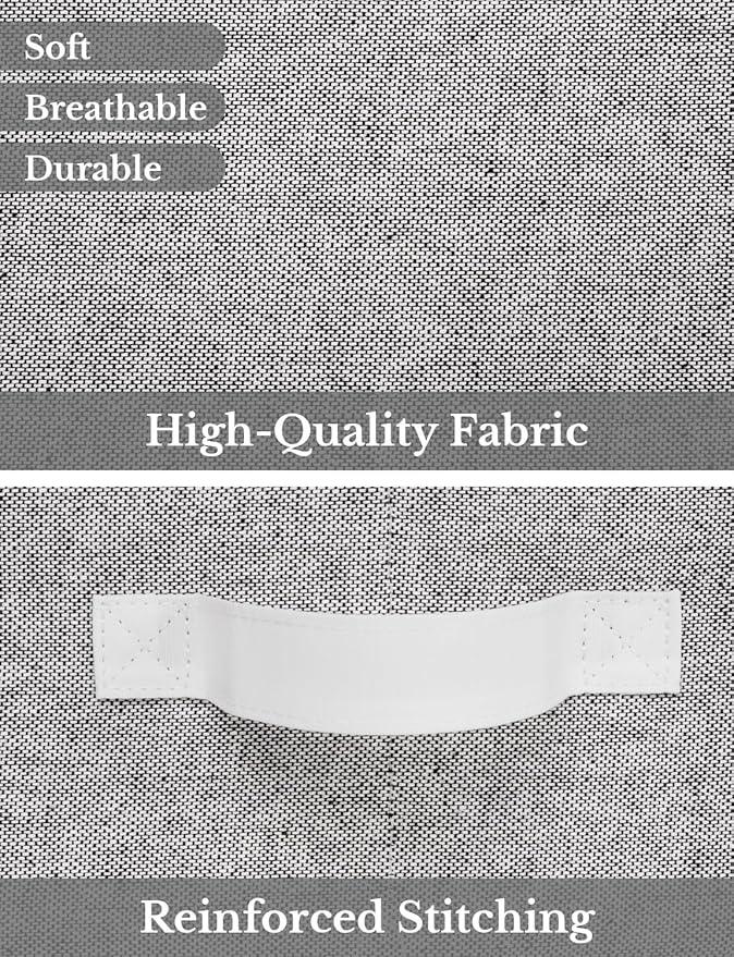 StorageWorks Closet Storage Bins, Trapezoid Organizer Box for Shelves, Fabric Clothes Bin, Foldable Organizing Baskets with Handles, Large, Gray, 3-Pack