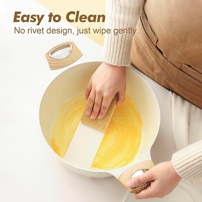 SENSARTE Ceramic Cookware Set, Pots and Pans Set Non stick, 14-Piece Induction Cookware, Non toxic Healthy Non Stick Kitchen Cooking Set, with Frying Pans Set, PFAS PTFE PFOA PFOS Free