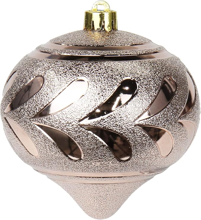 8PCS 4" Christmas Ball Ornaments Shatterproof Brown Christmas Tree Decorations Xmas Tree Balls Halloween Ornaments Décor