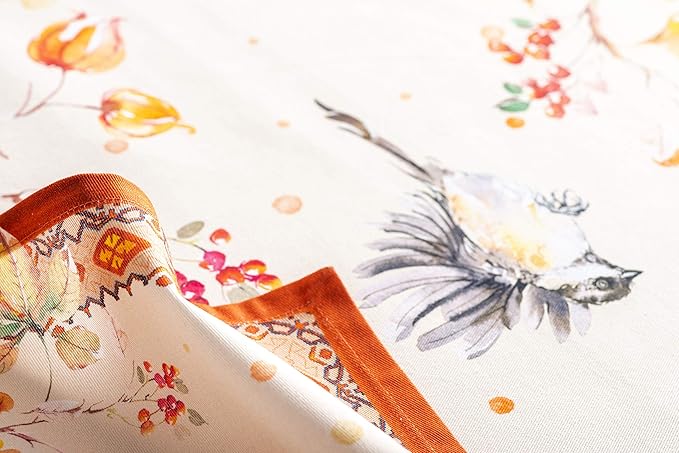 Maison d' Hermine Cloth Napkins Set of 4 100% Cotton Everyday Reusable Square Napkins Cloth Washable, Dinner, Party, Wedding, Restaurant (Kelim - Prairie, 20" x 20")