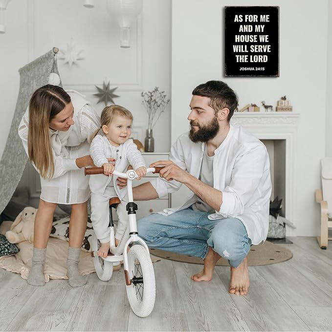 Bible Verse Scripture Wall art Joshua 24:15, As for Me and My House We Will Serve The Lord, with God All Things Are Possible, God Is Within Her She Will Not Fall, Christian Wall Decor for Prayer, Room living room, bedroom. A-404