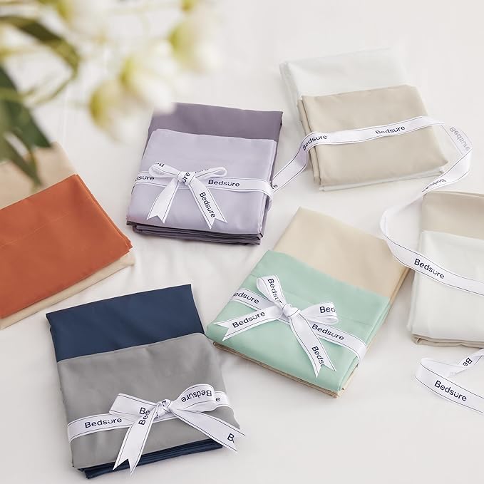 Bedsure Twin Comforter Set - 5 Pieces Lavender Twin Bedding Set for All Seasons, Boho Contrasting Design Bed in a Bag with Comforter, Sheets, Pillowcase & Sham