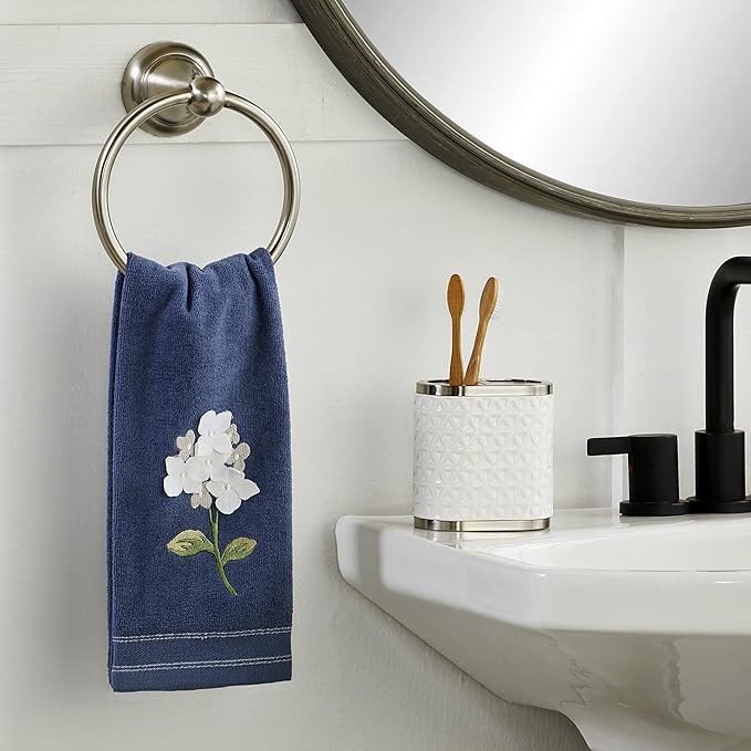 SKL Home Farm Hydrangea Hand Towel (2-Pack), Blue