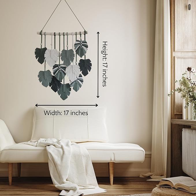 Boho Wall Decor - Large Macrame Wall Hanging - Boho Bedroom Decor - Tapestry for Bedroom - 17x23 inches