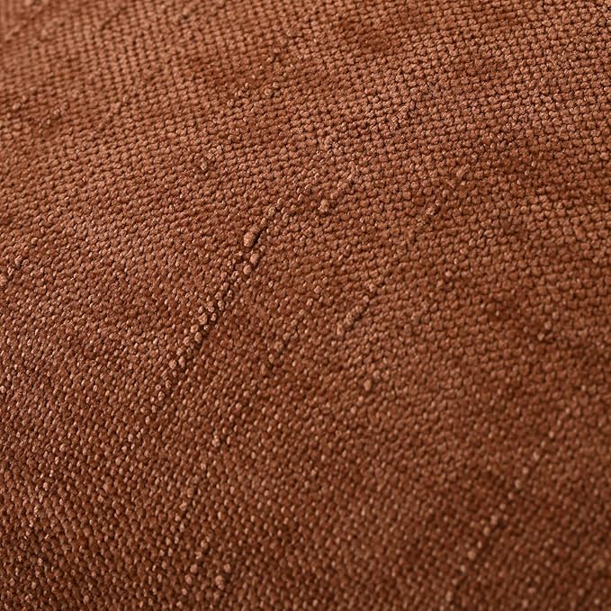 Set of 4 Soft Textured Decorative Throw Pillow Covers 16x16 Inch Cozy Farmhouse Cushion Cover Square Accent Pillow Cases for Bed Couch Sofa Living Room, Rust