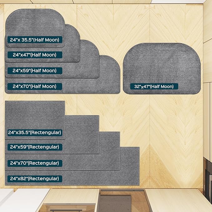 Washable Kitchen Rug 24" x 82" / 60cm x 210cm, Non Slip Kitchen Mat for Floor, Absorbent Indoor Entryway Runner Rug for Hallway, Laundry, Bathroom, Bedroom (Roll Packing)