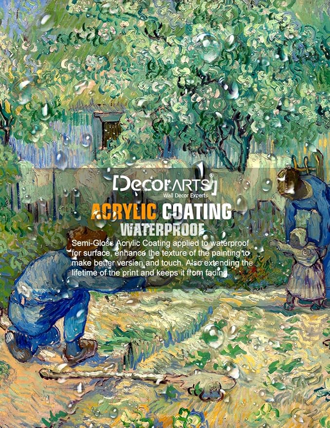 DECORARTS - First Steps, after Millet. Vincent Van Gogh Reproductions. Giclee Print for Wall Decor. 16x20
