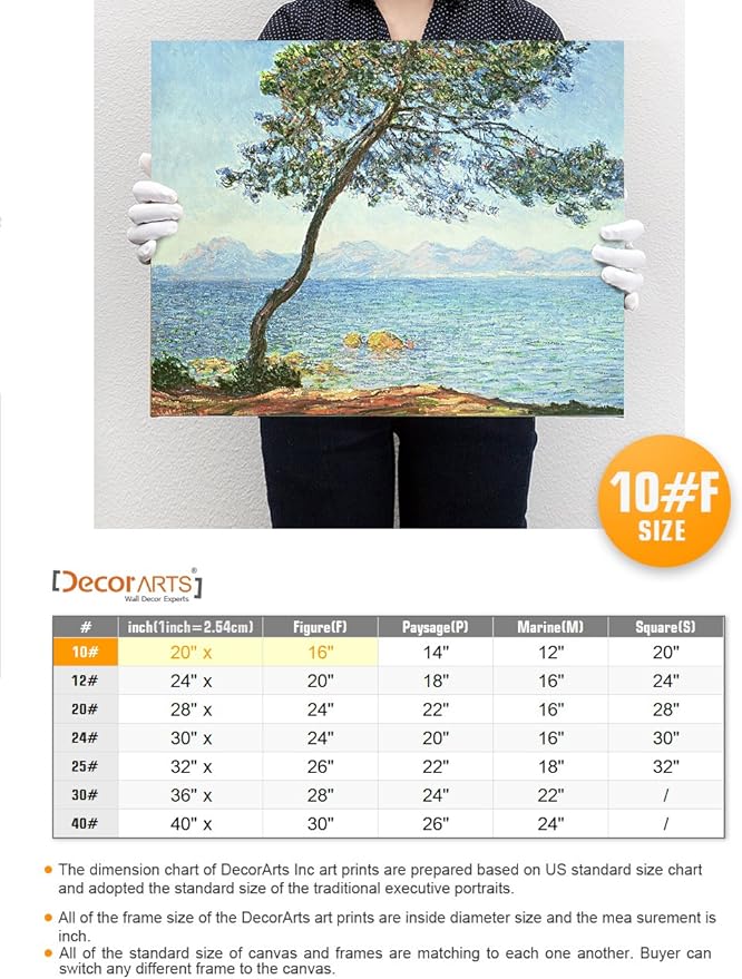 DECORARTS - The Esterel Mountains 1888, Claude Monet Art Reproduction. Giclee Canvas Prints Wall Art for Home Decor 24x20