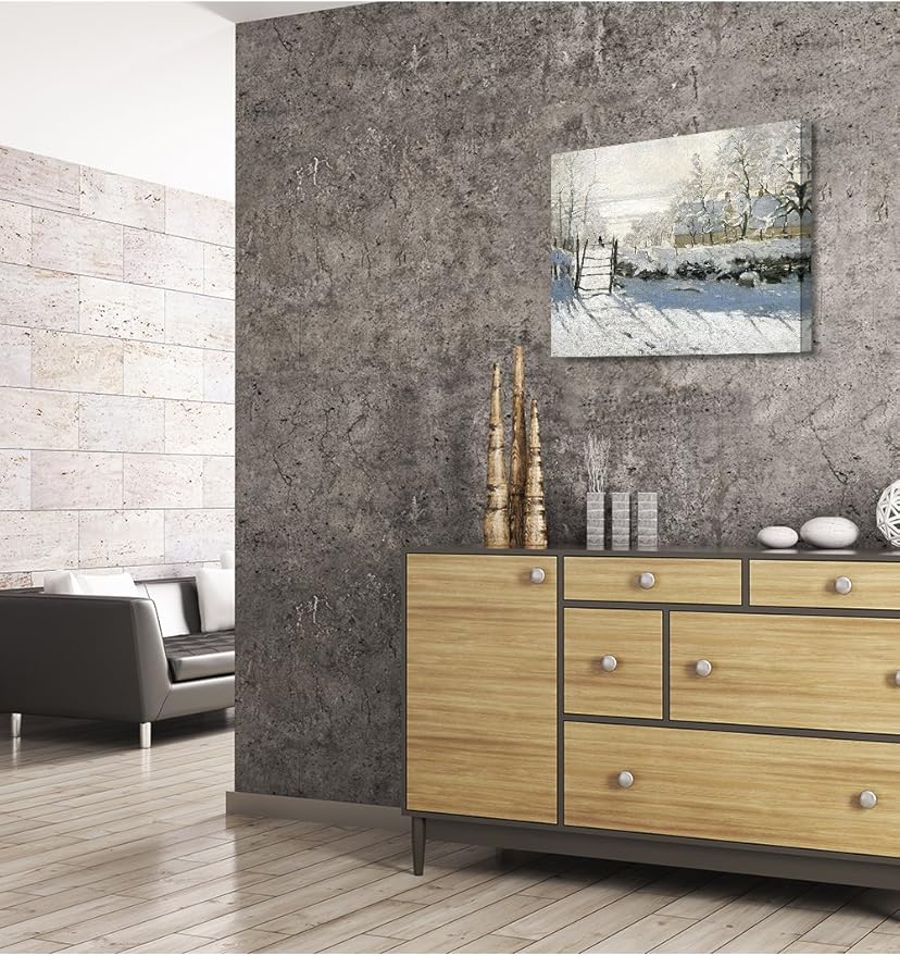 DECORARTS - The Magpie, Claude Monet Art Reproduction. Giclee Canvas Prints Wall Art for Home Decor 20x16