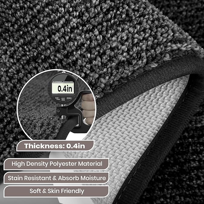 Washable Kitchen Rug 24" x 35.5" / 60cm x 90cm, Non Slip Kitchen Mat for Floor, Absorbent Indoor Throw Rug for Laundry, Bathroom, Bedroom, Door