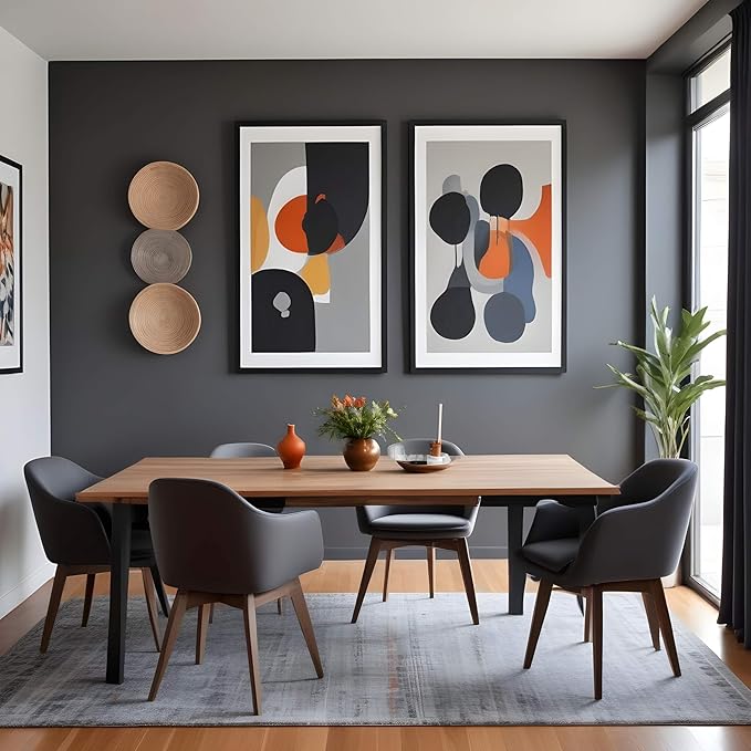 12x41 Frame Black Real Wood Picture Frame Width 0.75 Inches | Interior Frame Depth 0.5 Inches | Noir Classique Mid Century Photo Frame Complete with UV Acrylic, Foam Board Backing & Hanging Hardware