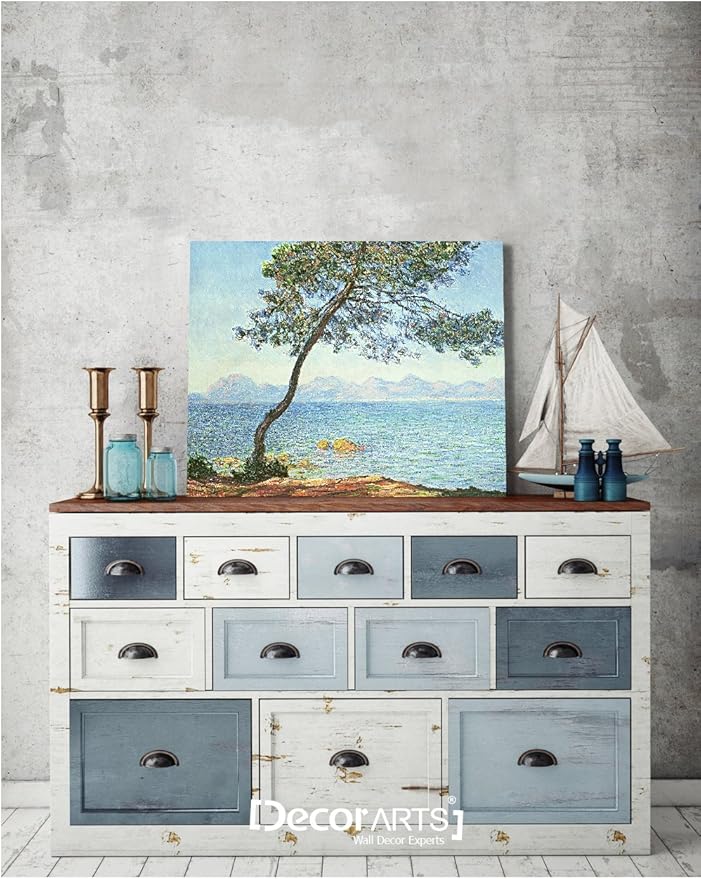 DECORARTS - The Esterel Mountains 1888, Claude Monet Art Reproduction. Giclee Canvas Prints Wall Art for Home Decor 24x20