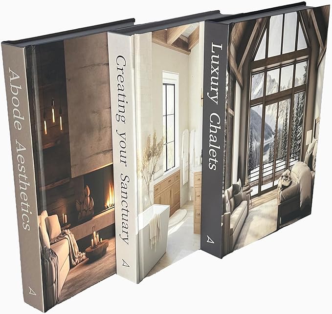 Array & Arrow Decorative Books for Home Decor - Set of 3 Meticulously Designed Hardcover Fake Books for Decoration, Modern, Stylish, and Minimalist Coffee Table Decor