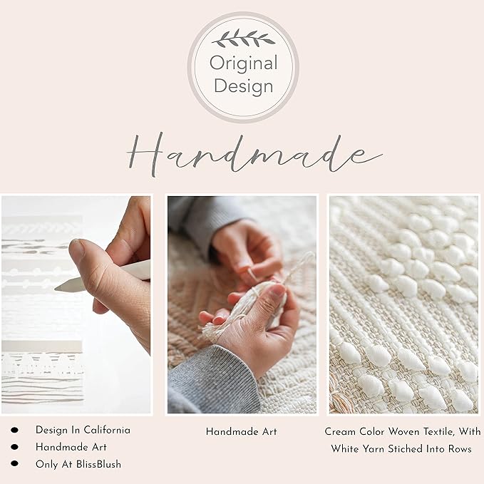 Cream Decorative Lumbar Throw Pillow Cover 14x36 Boho Long Cushion for Bed Neutral Beige White Accent Modern Farmhouse Pillowcase for Bedroom Living Room Couch Sofa Home Décor Cover ONLY