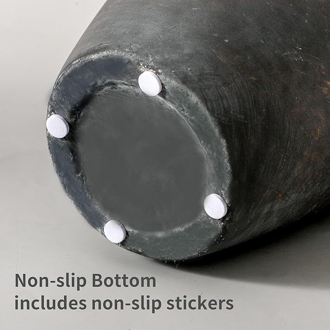 Ceramic Vase - 11.41 Inch Tall Rustic Vase with 2 Handles for Home Decor, Boho Decor Decorative Vases, Terracotta Vases for Farmhouse, Living Room, Shelf, Table