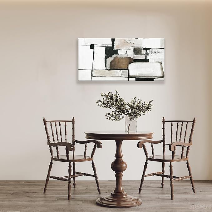 Tsomzxng Abstract Canvas Art Wall Decor Modern Minimalist Home Wall Decor Paintings Brown Grey Wall Art Prints Abstract Wall Art Line Art Bedroom Kitchen Office 20"×40"