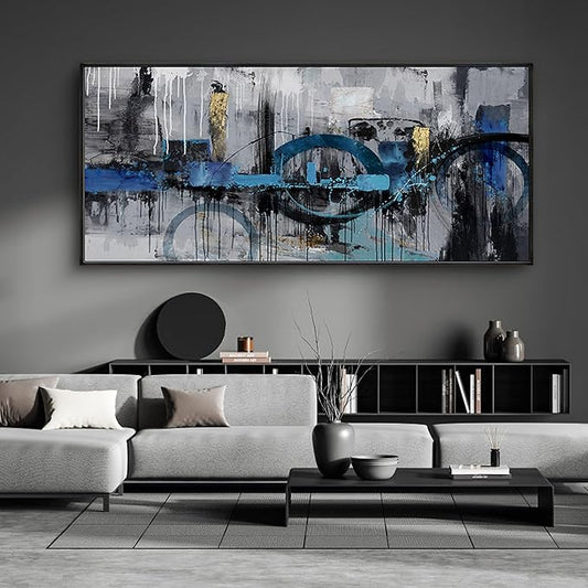 KLAKLA Extra Large Wall Art 86x29 Inches - Abstract Huge Canvas Picture Wall Decor Living Room Oversized Artwork for Walls Bedroom Office Decoration Modern Frame Wall Art