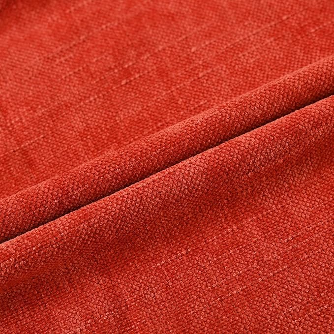 Set of 4 Soft Textured Decorative Throw Pillow Covers 18x18 Inch Cozy Farmhouse Cushion Cover Square Accent Pillow Cases for Bed Couch Sofa Living Room, Red