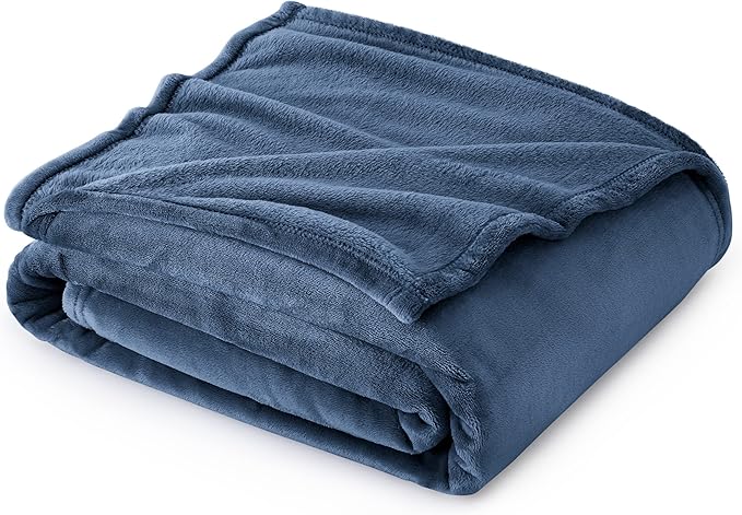 Bedsure GentleSoft Fleece Throw Blanket Mineral Blue - 300GSM Blankets for Couch, Sofa, Bed, Soft Lightweight Plush Cozy Throws for Toddlers, 50x60 inches