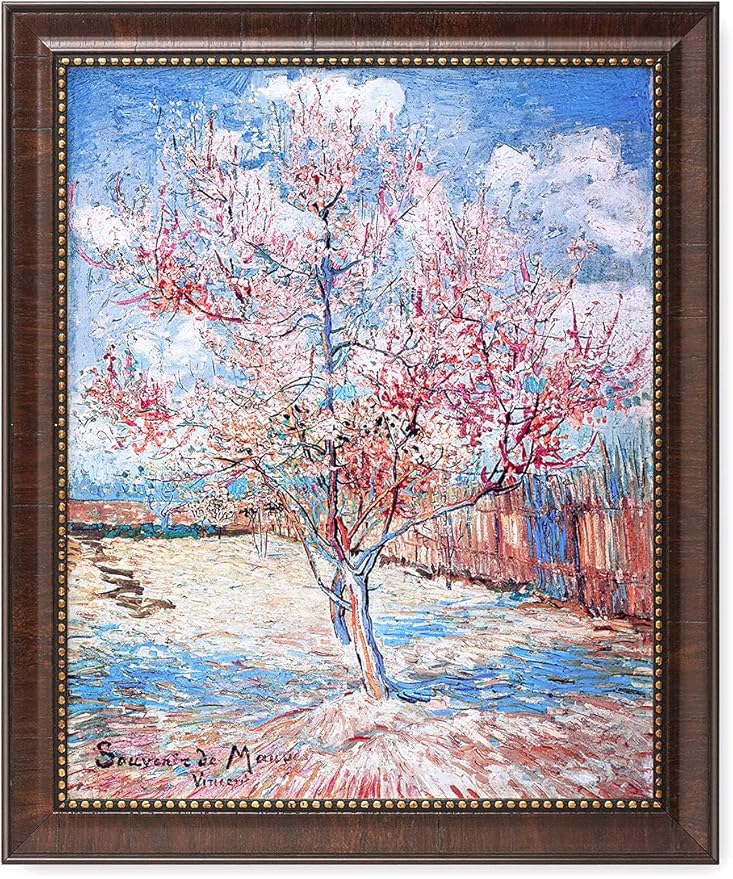 DECORARTS - Reminiscence of Mauve - Vincent Van Gogh Giclee Prints w/Antique Brown Frame for Wall Decor. Picture Size: 16x20, Total Size w/Frame: 19x23