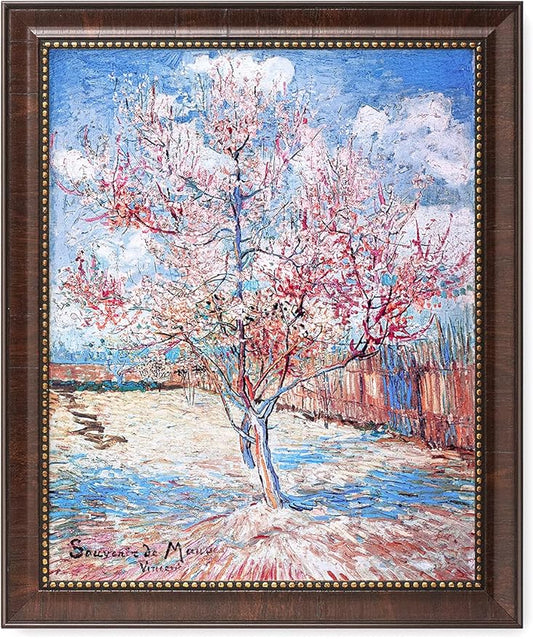 DECORARTS - Reminiscence of Mauve - Vincent Van Gogh Giclee Prints w/Antique Brown Frame for Wall Decor. Picture Size: 16x20, Total Size w/Frame: 19x23