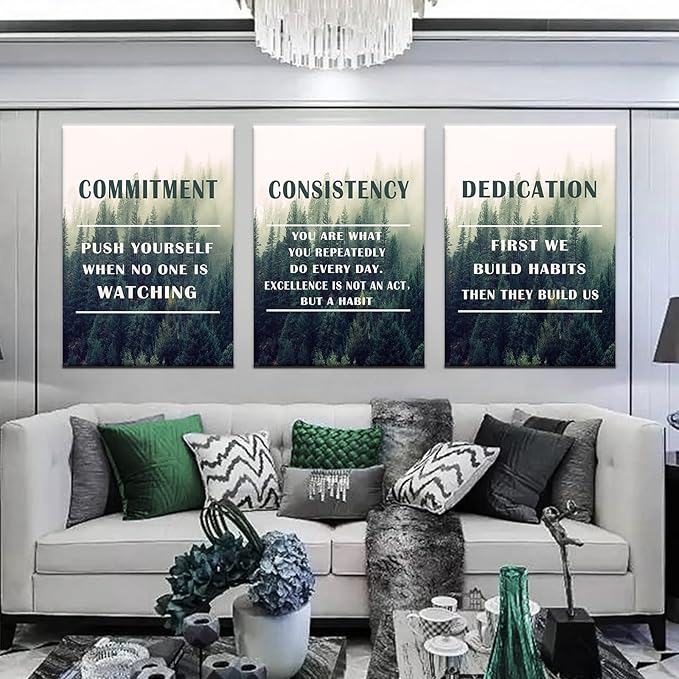 Motivational Poster Wall Art Office Decor Inspirational Entrepreneur Quotes Print on Canvas Picture Painting Artwork for Modern Home Living Room Workplace Wall Decoration Ready to Hang [60''Wx28''H]