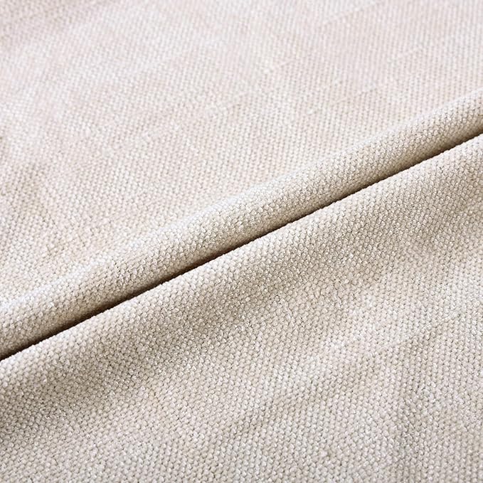 Set of 4 Soft Textured Decorative Throw Pillow Covers 16x16 Inch Cozy Farmhouse Cushion Cover Square Accent Pillow Cases for Bed Couch Sofa Living Room, Light Beige