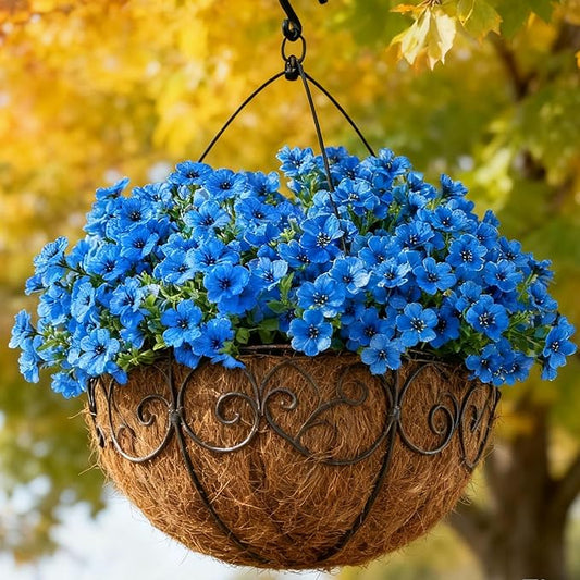 Artificial Flowers Outdoor Decor,Fall Fake Plants for Patio Porch Decor, No Fade Faux Greenery for Autumn Spring Garden Thanksgiving Christmas Home Wedding Decorations