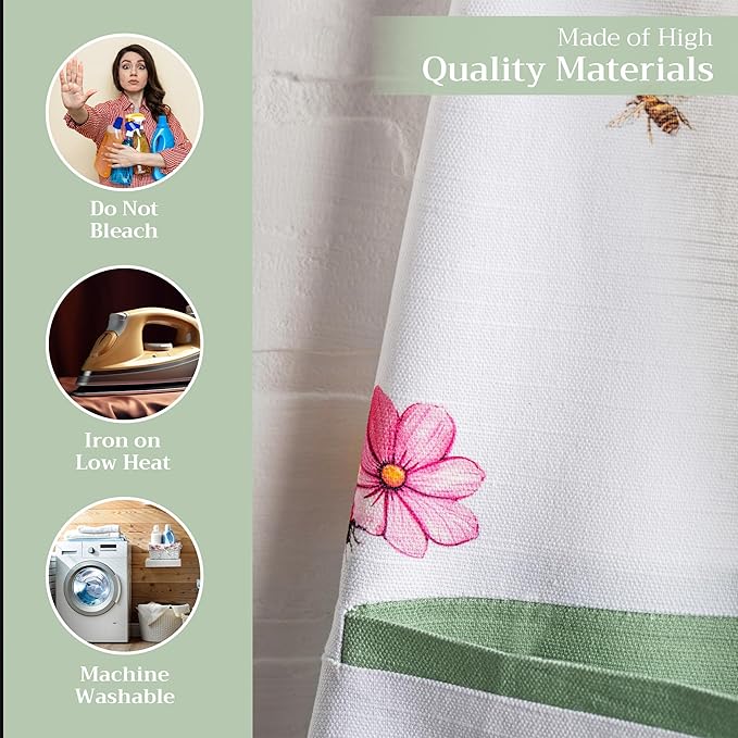 Maison d' Hermine 100% Cotton Apron for women with Pocket Kitchen Chef Apron for Men Cooking Gardening Server Waitress
