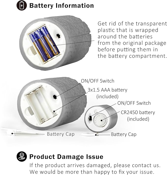 FURORA LIGHTING Grey Rome Real Wax LED Candles with Remote and Timer, 4 Pillar and 4 Votives Pack of 8, Flameless Flickering Candles for Home Décor, Battery Included