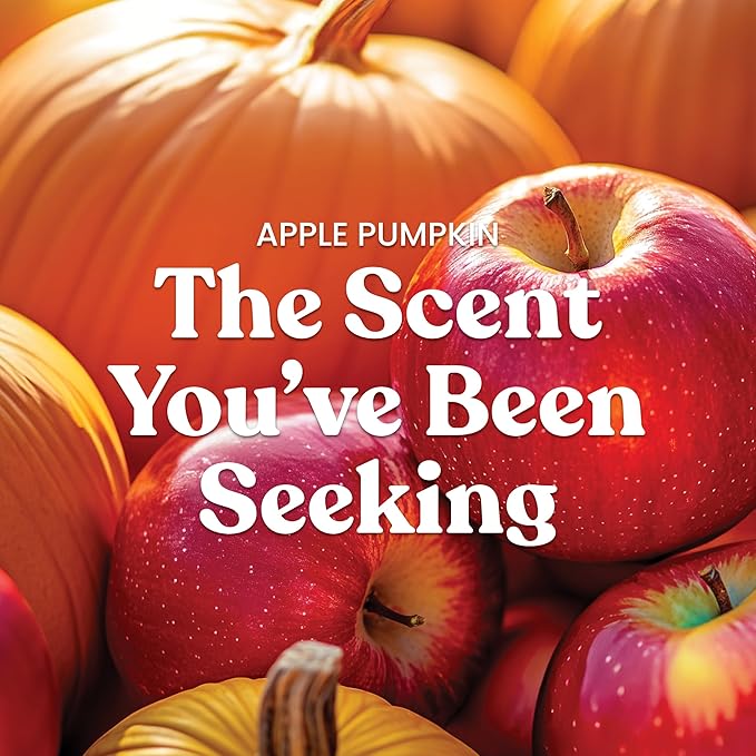 Yankee Candle Large Jar Scented Candle with up to 150 Hour Burn Time, Premium Plant Wax Blend for Consistent Burn, 22 oz Jar Candle with Room Filling Fragrance, Apple Pumpkin