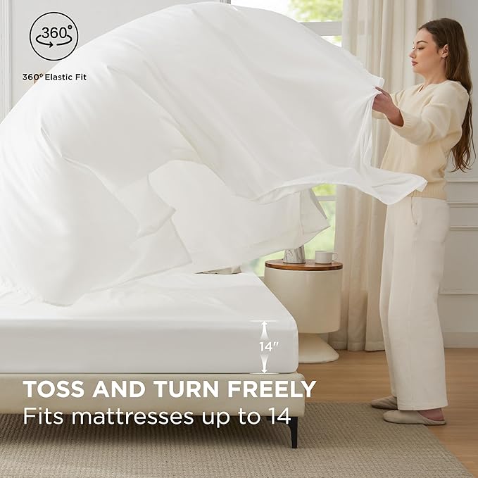 Bedsure King Size Comforter Set - 7 Pieces Beige King Bedding Set for All Seasons, Boho Contrasting Design Bed in a Bag with Comforter, Sheets, Pillowcases & Shams