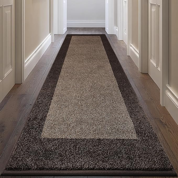Machine Washable Runner Rug 32" x 96", Non Slip Kitchen Mat for Floor, Absorbent Entryway Rug for Kitchen, Bedroom, Living Room, Hallway, Door (Roll Packing)