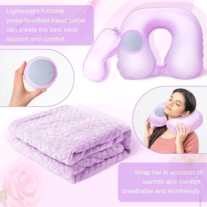 LUCOTIYA Birthday Gifts for Women, Self Care Gifts for Women Get Well Soon Gifts Basket, Lavender Relaxing Spa Gift Basket, Unique for Mom, Friends, Sister, Grandma