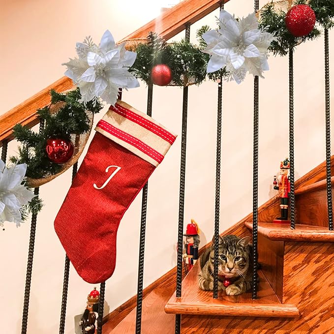 Christmas Poinsettia Artificial Flowers Decorations 5.5" Christmas Tree Wreaths Garland Decoration 12 Pcs Glitter Flowers Picks Decor for Xmas New Year Wedding Party Ornaments (Pink)