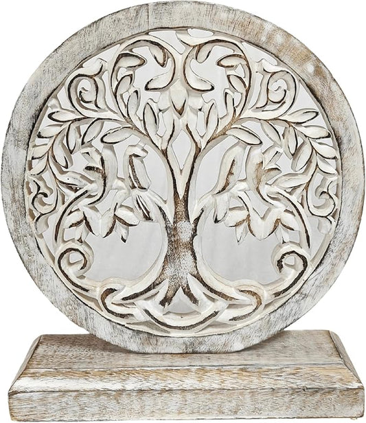 VANIYA CRAFTS® Wooden Carved Handmade Engraved Table Decor Table Sculpture Home Decor Statue for Living Room, Bedroom, Office Desktop, Cabinets