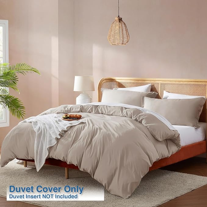 Nestl Twin Duvet Cover Set - Soft Double Brushed Linen Duvet Cover Twin XL, 2 Piece, with Button Closure, 1 Duvet Cover 68x90 inches and 1 Pillow Sham
