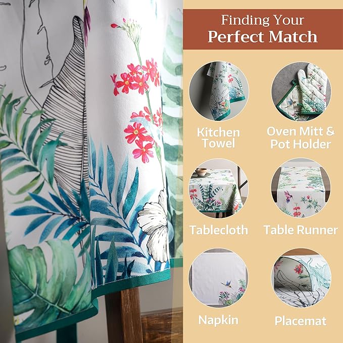 Maison d' Hermine 100% Cotton Apron for women with Pocket Kitchen Chef Apron for Men Cooking Gardening Server Waitress