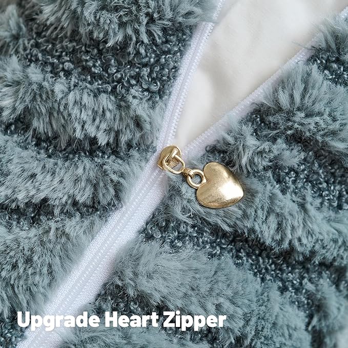 FUTEI Blue Decorative Throw Pillow Covers 16x16 Inch Set of 2,Soft Faux Fur Geometric Shapes Texture Cushion Case,Boho Home Decor for Couch Bed Living Room