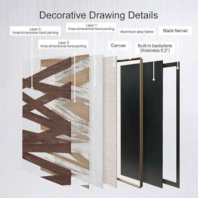 BrightA Master Bedroom Wall Art - Black and White Wall Decor for Bedroom and Living Room - Acrylic Painting 23.6"x47.2"