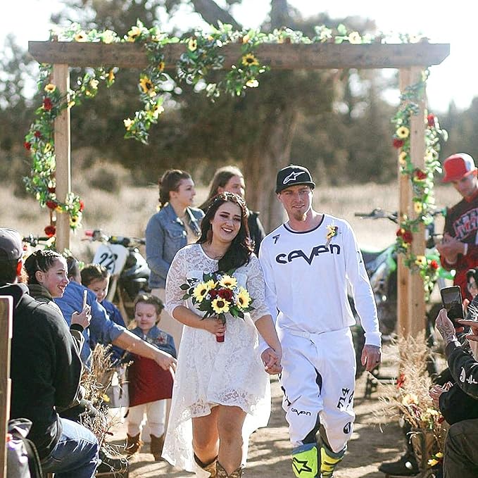 UKELER 3 Pack Artificial Sunflower Garland Fake Hanging Garland Yellow Sunflower Vines Artificial Sunflowers for Home Hotel Office Wedding Party Garden Craft Art Décor