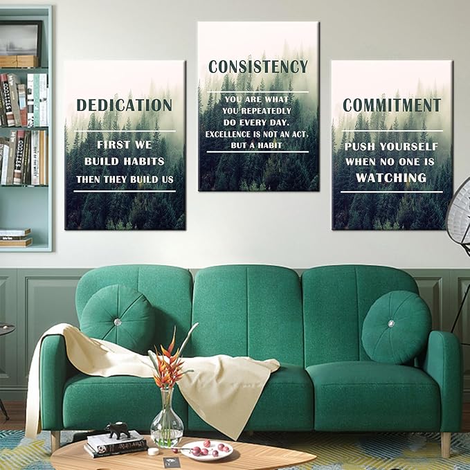 Motivational Poster Wall Art Office Decor Inspirational Entrepreneur Quotes Print on Canvas Picture Painting Artwork for Modern Home Living Room Workplace Wall Decoration Ready to Hang [60''Wx28''H]