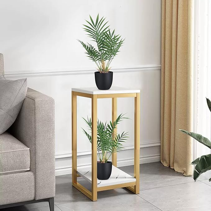 2 Pack Fake Plant with Pot 16" Desk Plant Artificial Potted Faux Plants for Office Desk Shelf Home Farmhouse Decor (Bamboo Leaf)