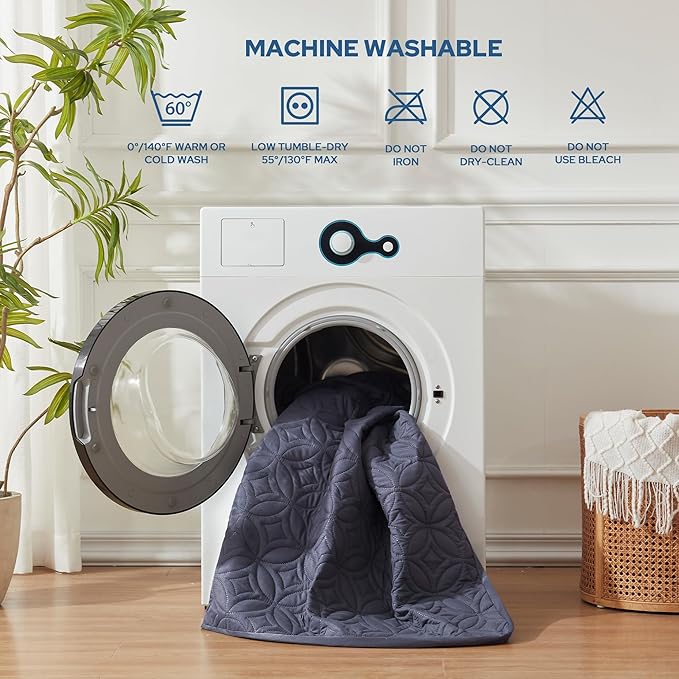 BEDLORE Waterproof Mattress Protector, Full Size Mattress Pad with Deep Pocket 6"-15" Depth, Soft Dirt-Proof Double Bed Mattress Cover for Bedroom, College Dorm, Hotel (Navy Blue)