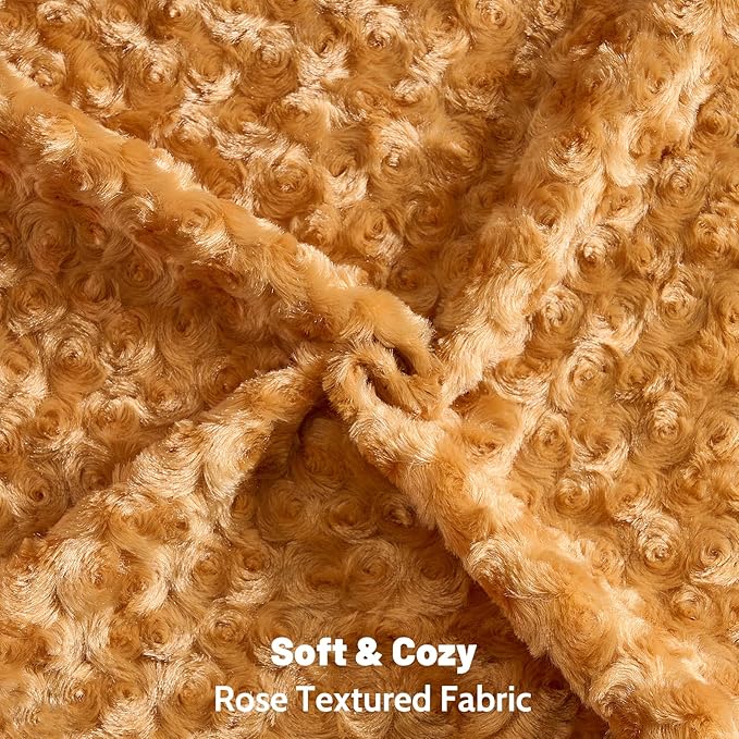 FUTEI Brown Decorative Throw Pillow Covers 24x24 Inch Set of 2,Soft Solid Rose Textured European Cushion Case,Modern Home Decor for Couch Sofa Bed Living Room