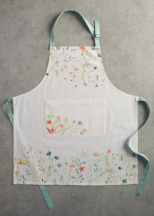 Maison d' Hermine 100% Cotton Apron for women with Pocket Kitchen Chef Apron for Men Cooking Gardening Server Waitress