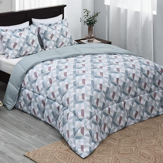Beyond Basic Geometry Twin Comforter Set - Lightweight Down Alternative