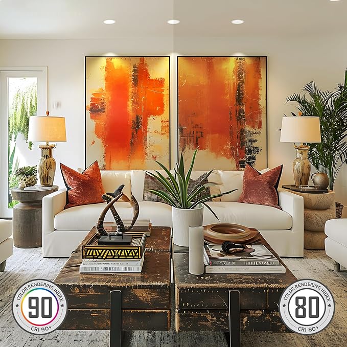 TORCHSTAR Basic Series 12-Pack 6 Inch Ultra-Thin LED Recessed Lighting with Junction Box, CRI90, Aluminum, 4000K Cool White, 5%-100% Dimmable Slim Recessed Downlight, 12W 1100LM, ETL and Energy Star