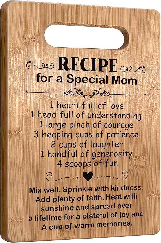 Mom Birthday Gifts from Daughter Son, Mother Cutting Board Gift, Cute Mom Gifts from Daughter Son, Christmas Gifts for Mother, Mom Gift for Mothers Day