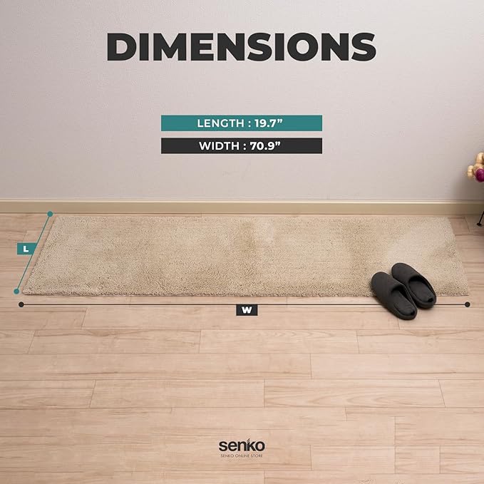 S.D.S. Anti-Fatigue Kitchen Mat, Non-Skid, Washable, Water Absorbent, Kitchen Rug, Long Kitchen Mat, Floor Mat for Kitchen Sink Area (Green, 19.7 x 70.9 Inches)